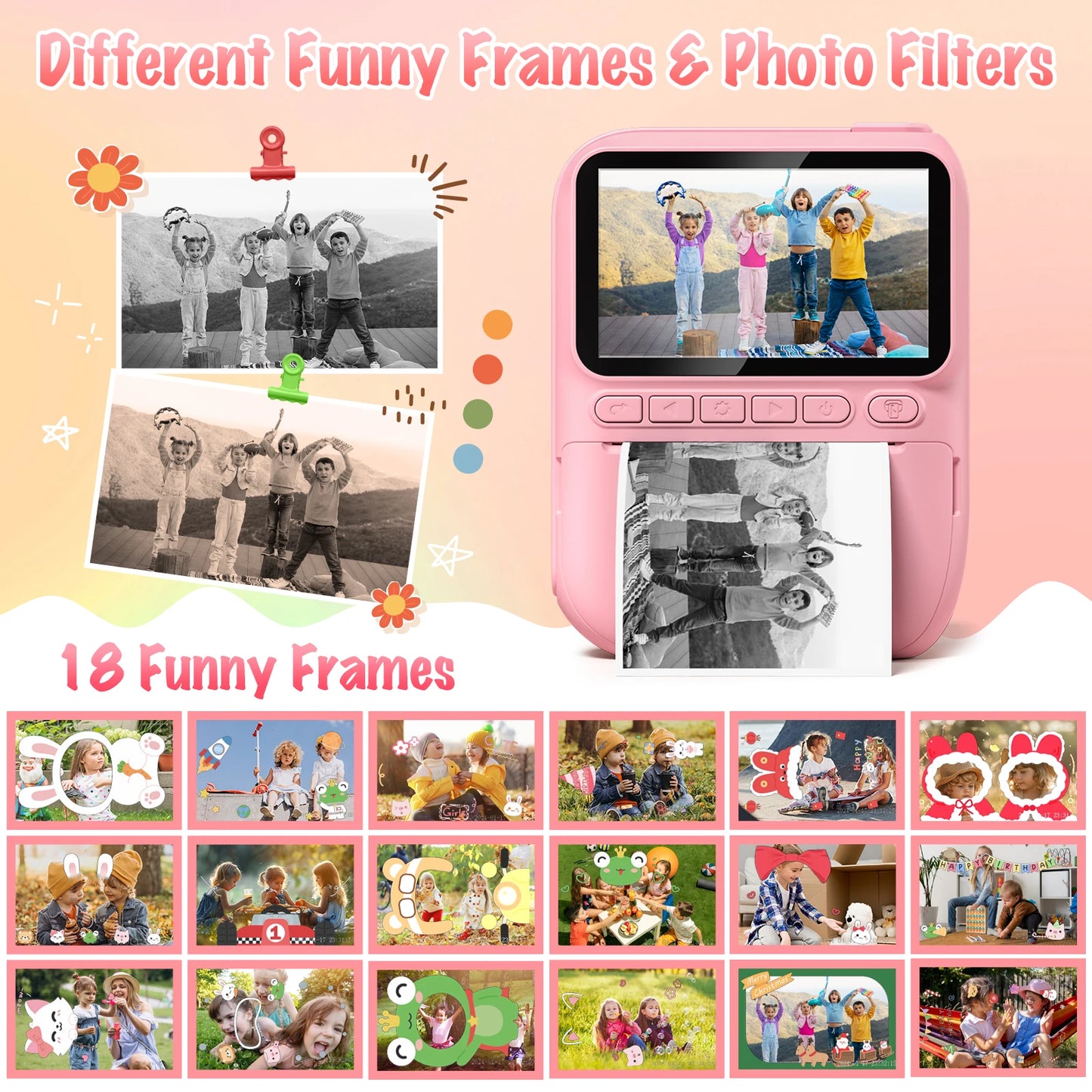 iPix Instant Print Camera for Kids