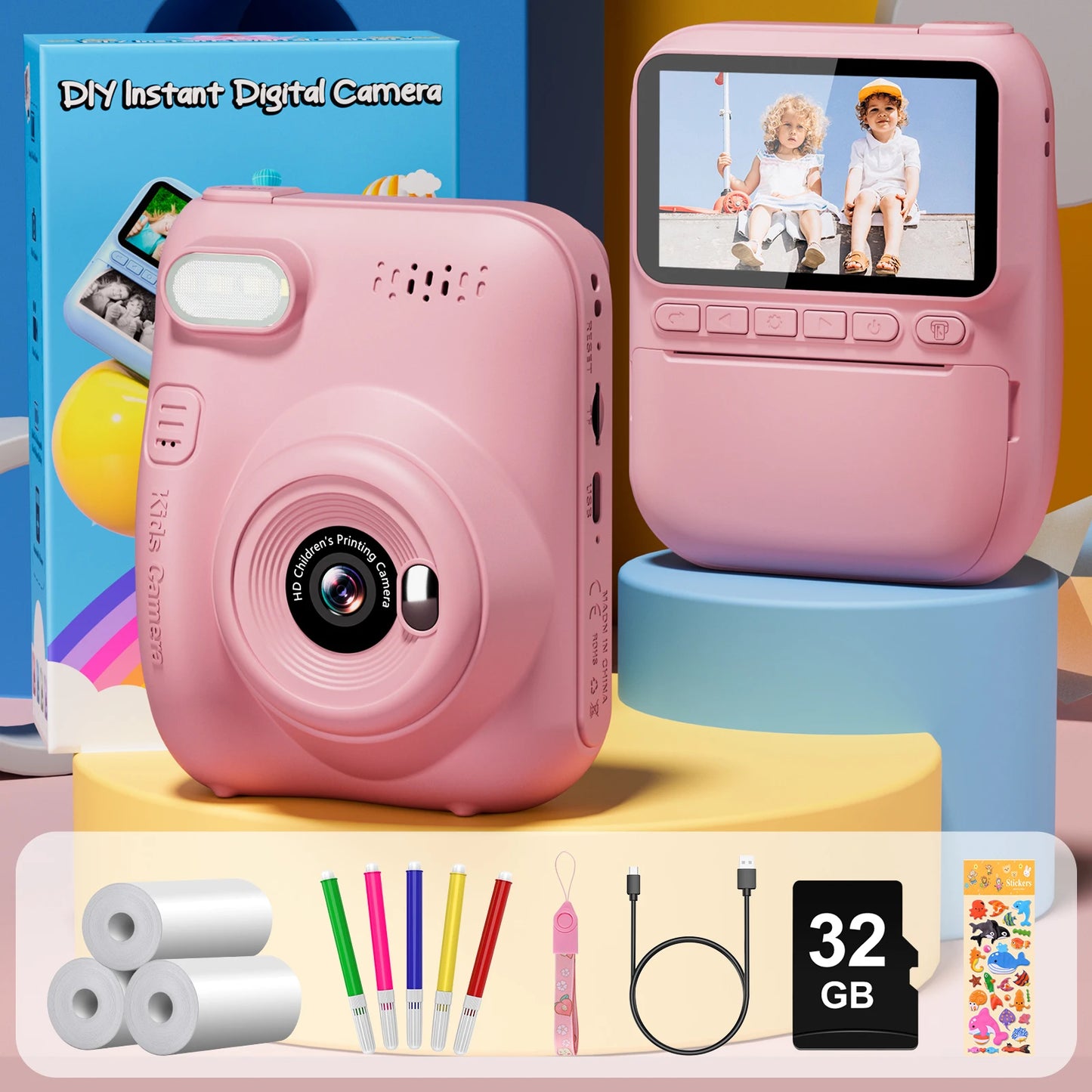 iPix Instant Print Camera for Kids