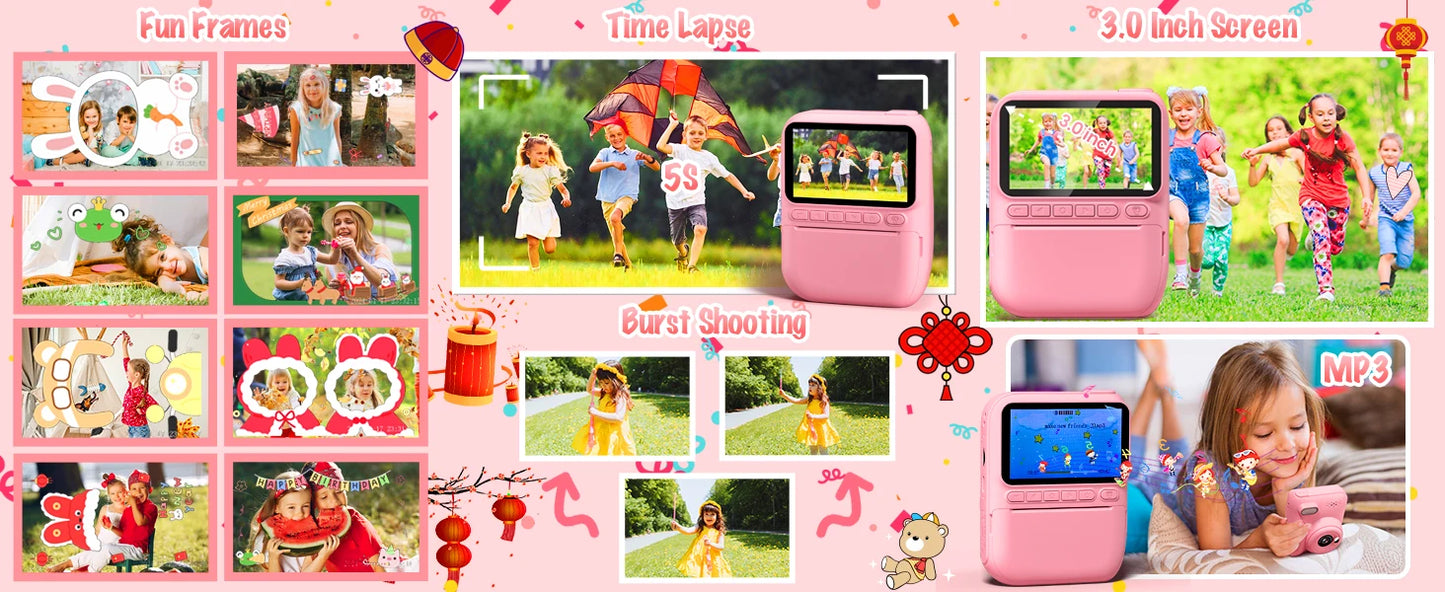 iPix Instant Print Camera for Kids