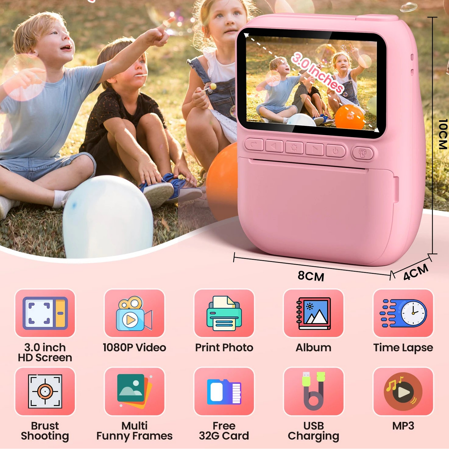 iPix Instant Print Camera for Kids
