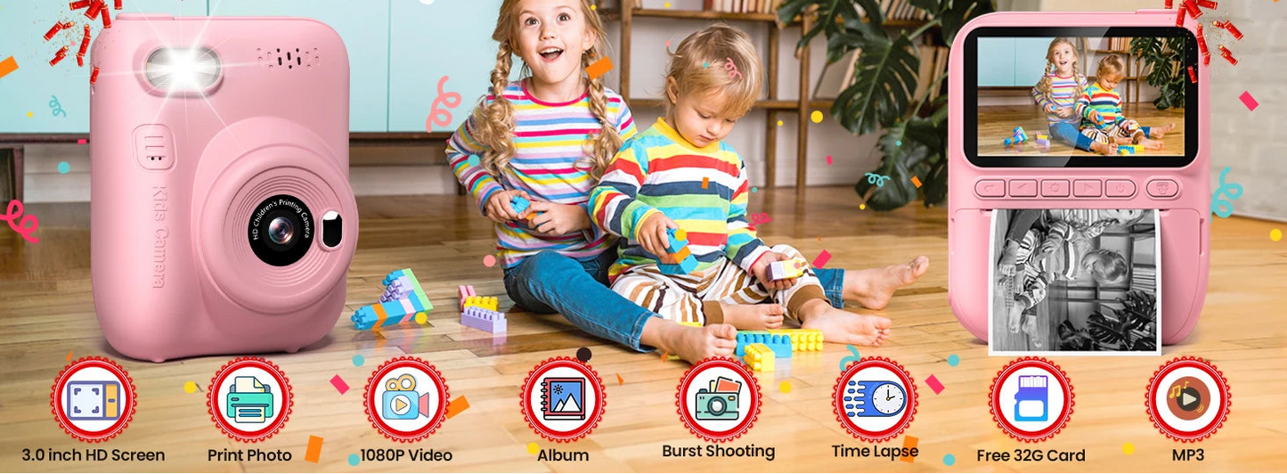 iPix Instant Print Camera for Kids
