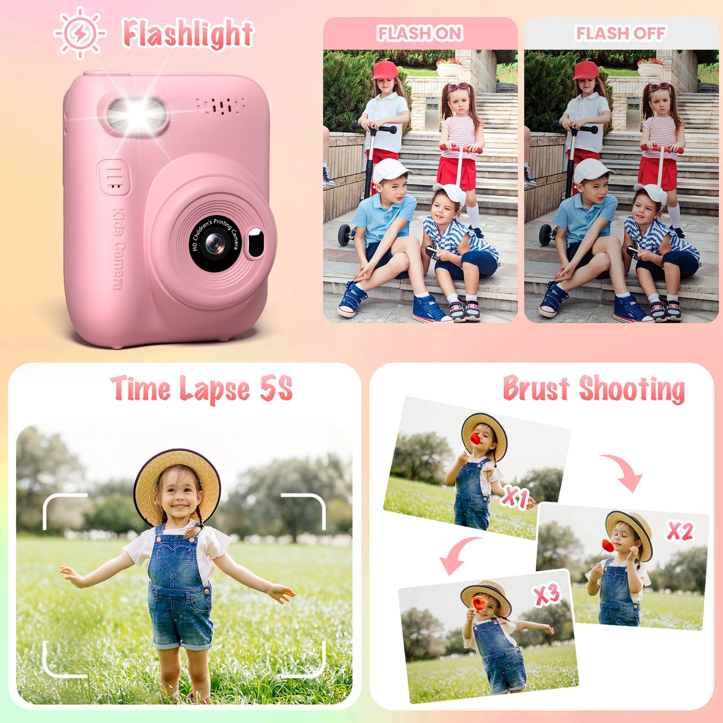 iPix Instant Print Camera for Kids