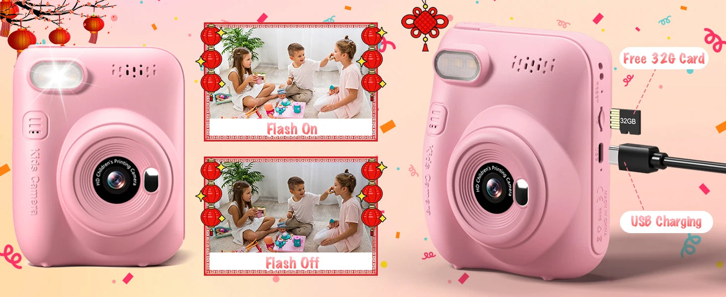 iPix Instant Print Camera for Kids